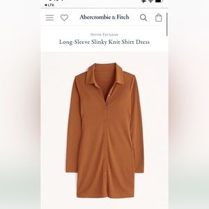 Abercrombie and fitch midi dress. Brown